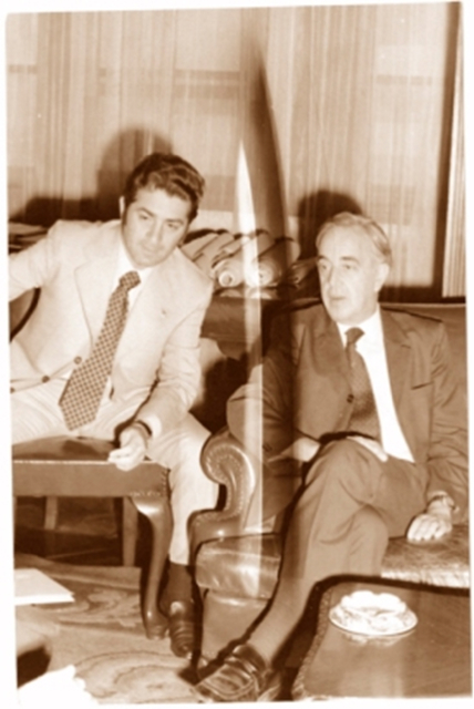 Con Louis Arie Pincus, Presidente de la Organización Sionista Mundial entre 1968 hasta Octubre de 1973.